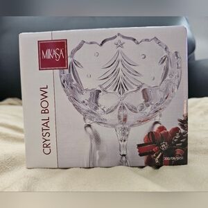 Mikasa Clear Crystal Decorative Holiday Candy Dish Bowl